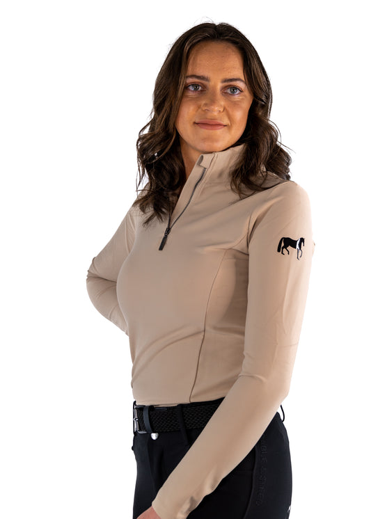 Lunar Long Sleeve Base Layer - Beige